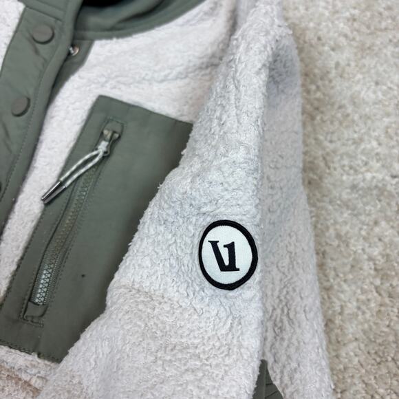 Vuori Cozy Sherpa Popover Fleece 1/4 Snap Pullover Jacket Women's Small - Picture 8 of 11